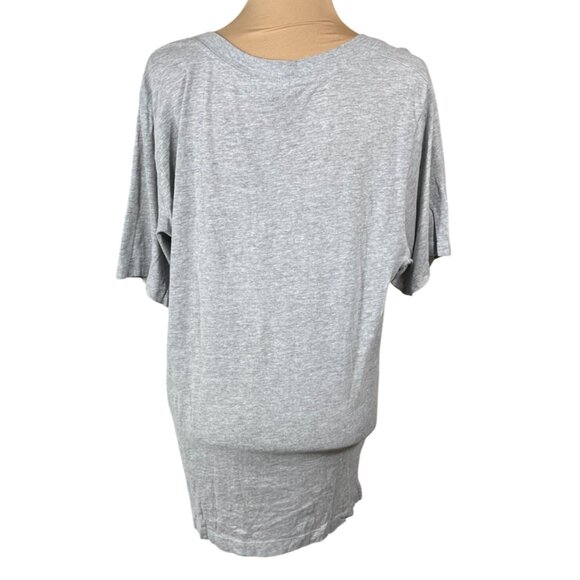 Michael Stars Cyrus Oversized T-Shirt Grey L Large Cotton Shirt Sleeve V-Neck - Picture 3 of 6